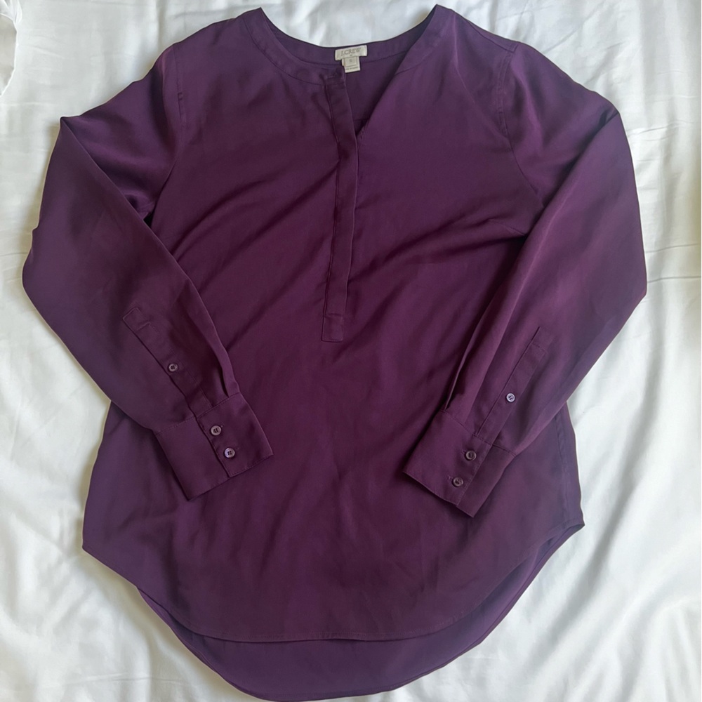 J. Crew Factory purple blouse, size small
